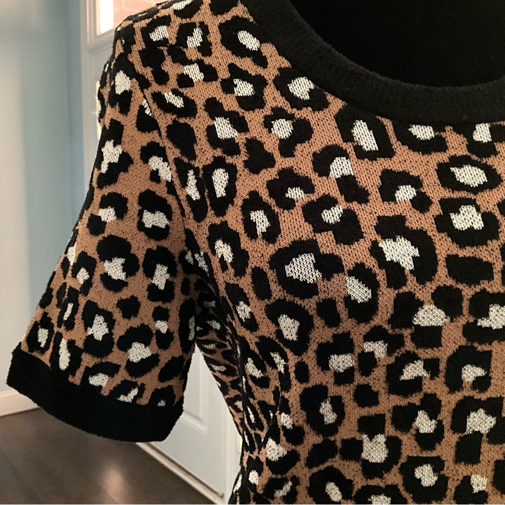NWOT Michael Kors Leopard Print Sweater Spring SS Sweater